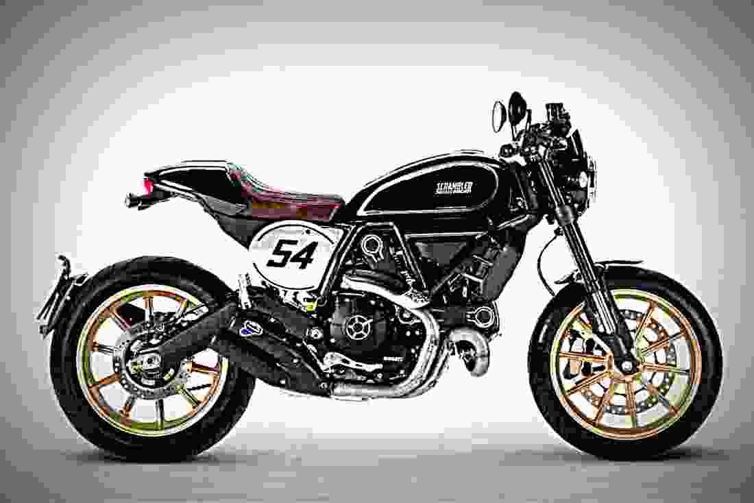 Ducati Scrambler Cafe Racer 2017 2 motorbike A4 Photo Print