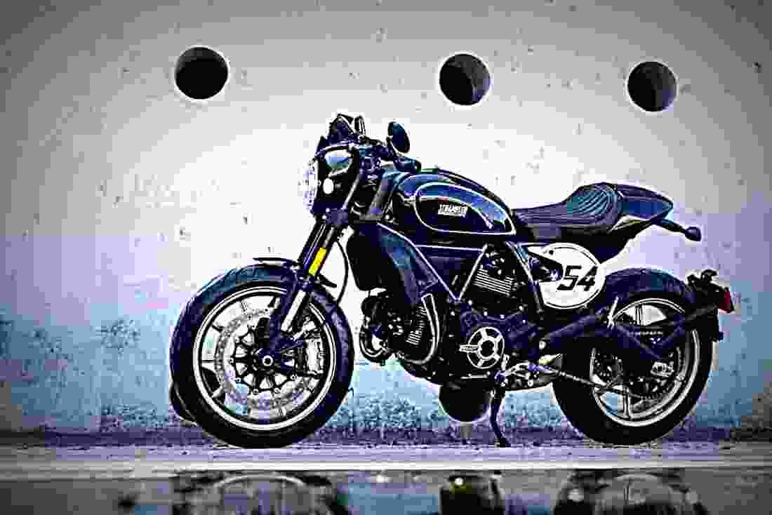Ducati Scrambler Cafe Racer 2017 3 motorbike A4 Photo Print