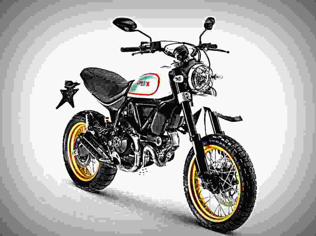 Ducati Scrambler Desert Sled 2017 3 motorbike A4 Photo Print