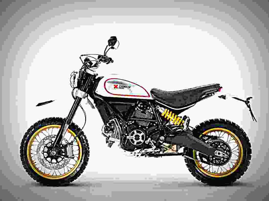 Ducati Scrambler Desert Sled 2017 4 motorbike A4 Photo Print