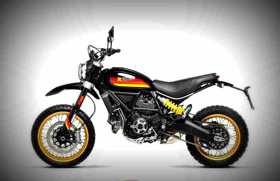 Ducati Scrambler Desert Sled 2019 3 motorbike A4 Photo Print