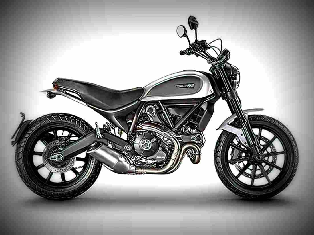 Ducati Scrambler Icon 2018 2 motorbike A4 Photo Print
