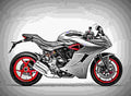 Ducati SuperSport 2019 3 motorbike A4 Photo Print