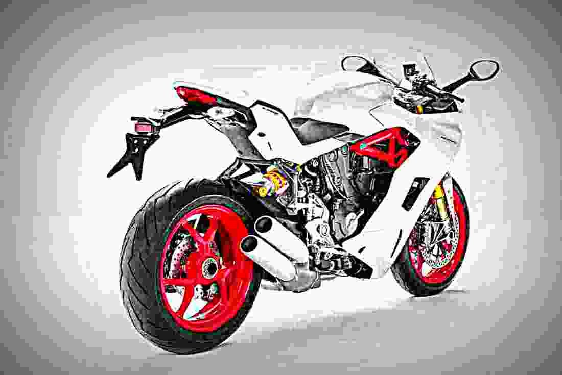 Ducati SuperSport S 2017 1 motorbike A4 Photo Print
