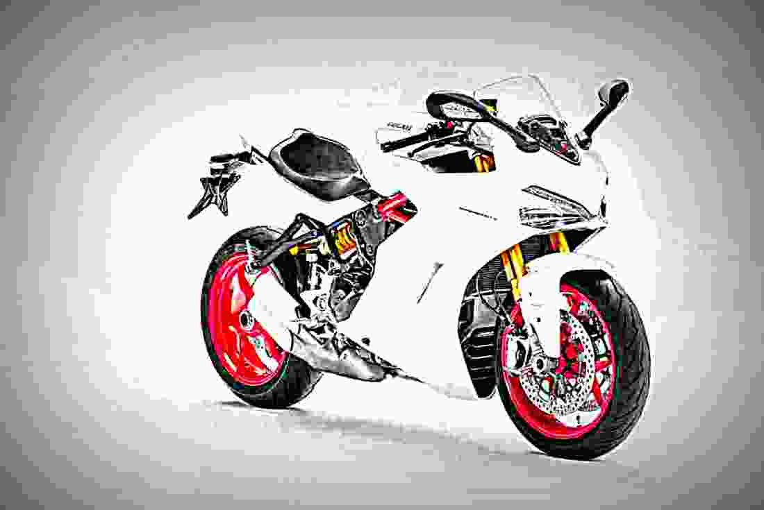 Ducati SuperSport S 2017 2 motorbike A4 Photo Print
