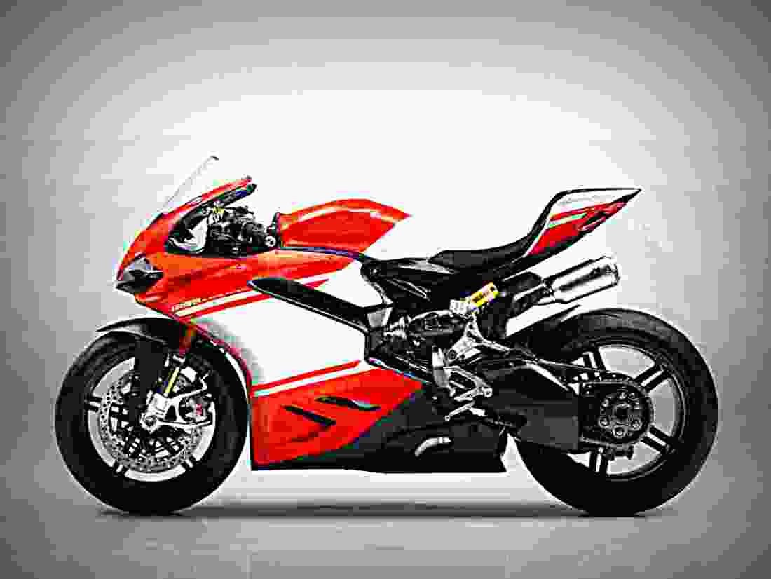 Ducati Superleggera 1299 2017 3 motorbike A4 Photo Print