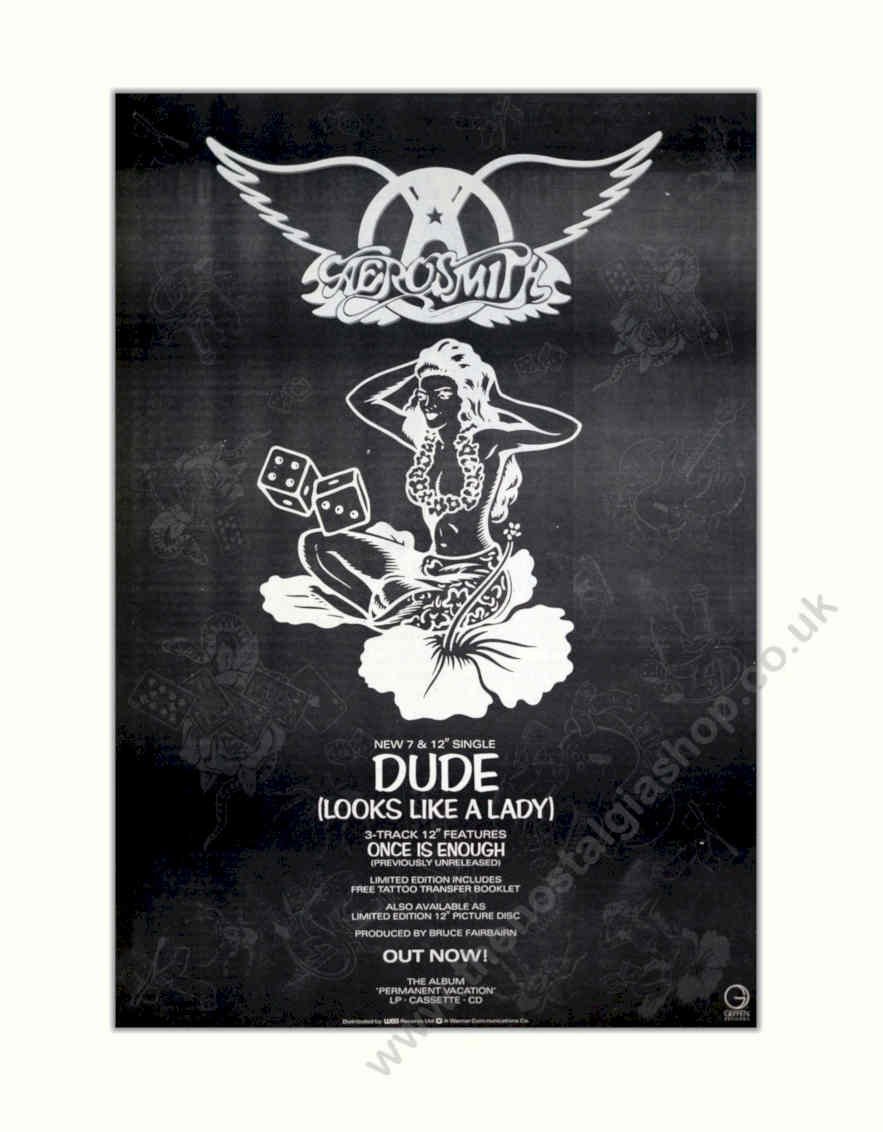 Dude Looks Lady Vintage Retro Advert Poster A4 Photo Print