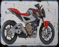 Due 756 A4 Photo Print Motorbike Vintage Aged