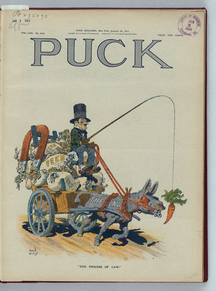 Due process of law 1912 PUCK A4 Photo Print