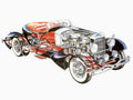 Duesenberg J Figoni Speedster cutaway A4 Photo Print