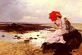 Duez Ernest Ange Au Bord De La Plage Sur Un Rocher A4 Photo Print