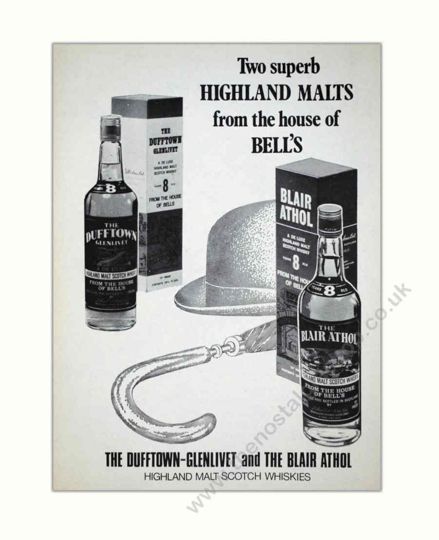 Dufftown Glenlivet Scotch Vintage Retro Advert Poster A4 Photo Print