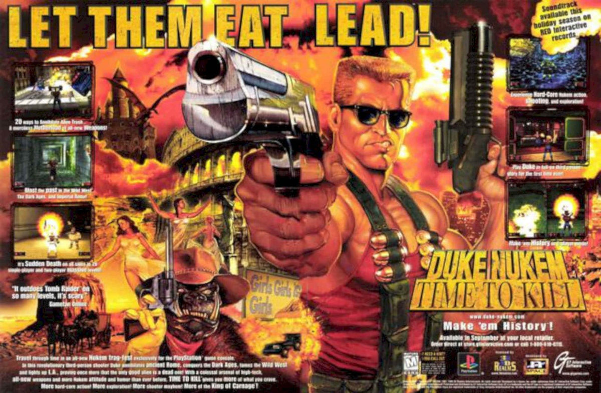 Duke Nukem Time 2 Vintage Retro Advert Poster A4 Photo Print