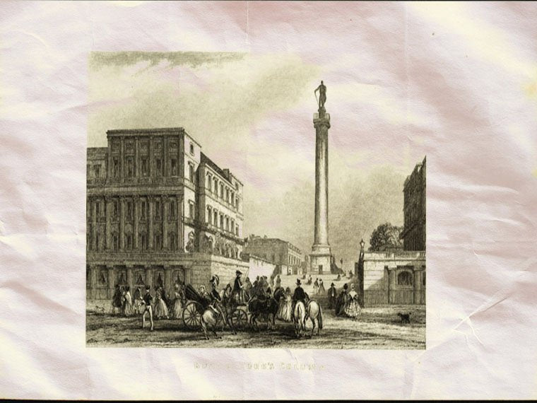 Duke Of Yorks Column England 1830 Vintage A4 Photo Print