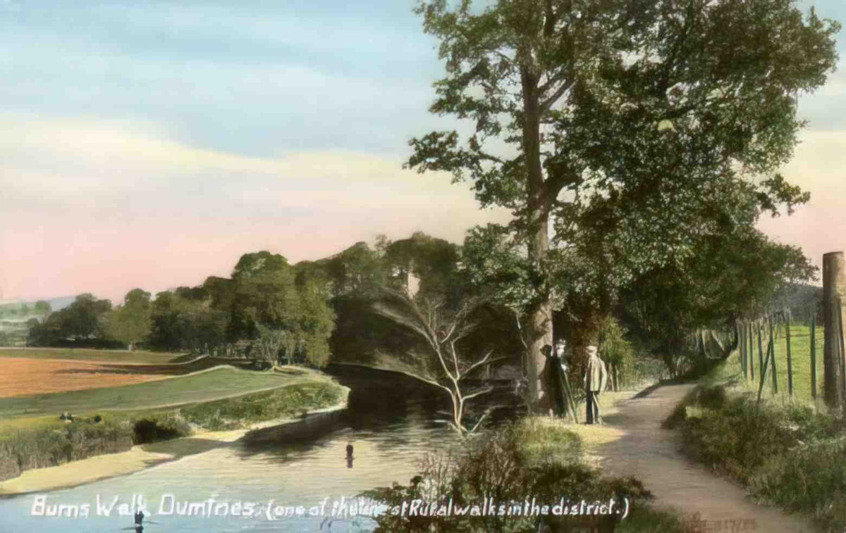 Dumfriesshire Dumfries Burns Walk 1900s Vintage A4 Photo Print
