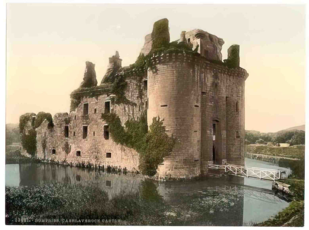 Dumfriesshire Dumfries Caerlaverock Castle Vintage A4 Photo Print