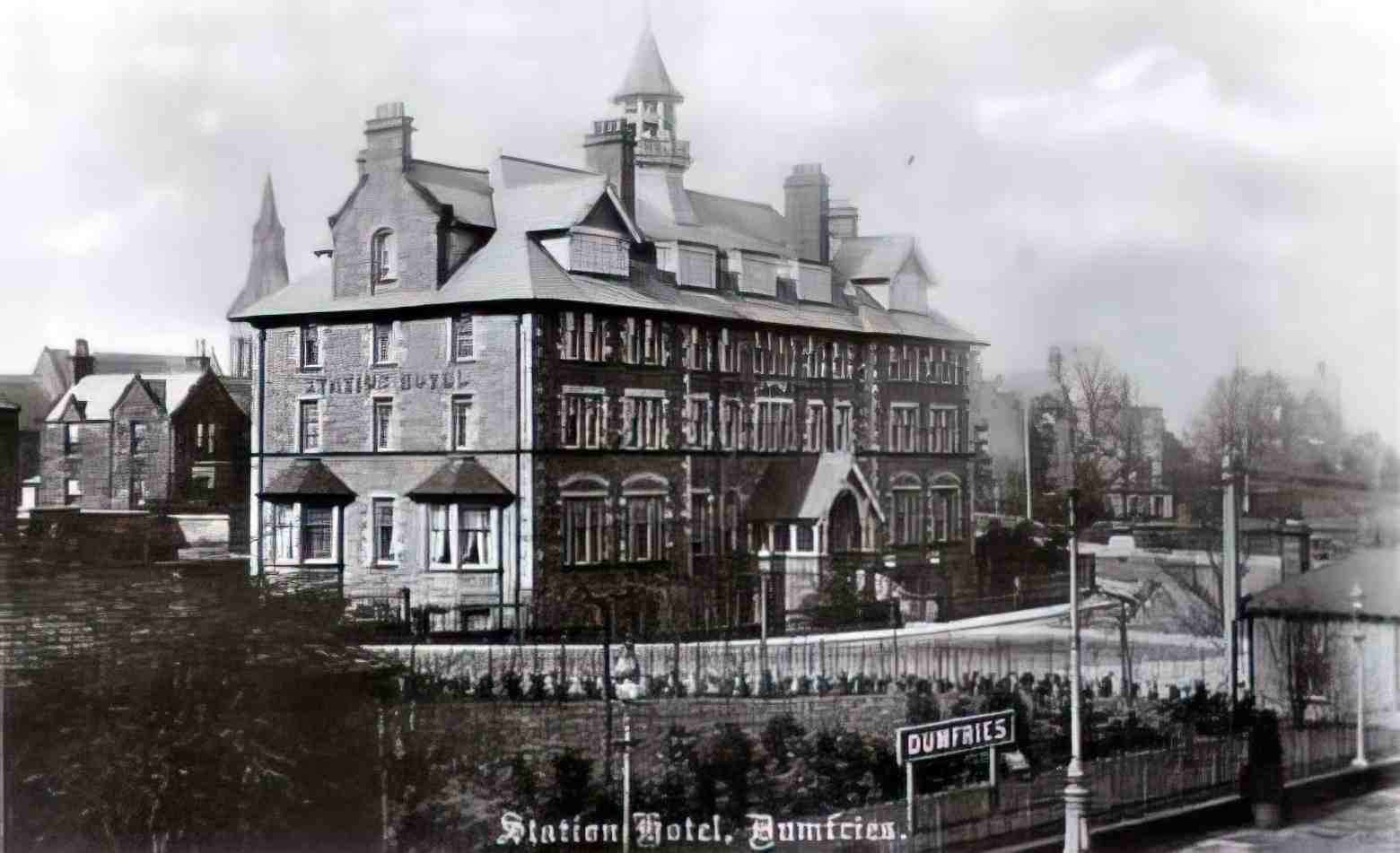 Dumfriesshire Dumfries Station Hotel II Vintage A4 Photo Print