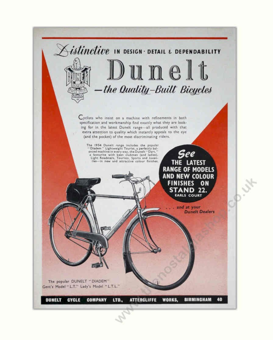 Dunelt Diadem Lt Vintage Retro Advert Poster A4 Photo Print