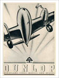 Dunlop Aeroplane Air Vintage Retro Advert Poster A4 Photo Print
