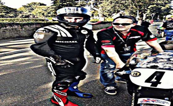 Dunlop Grid motorbike A4 Photo Print