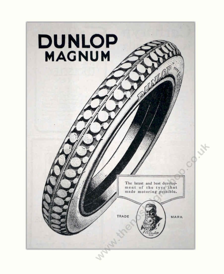 Dunlop Magnum Tire 1 Vintage Retro Advert Poster A4 Photo Print