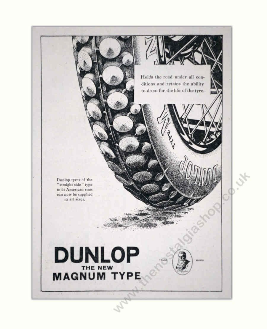 Dunlop Magnum Tire 2 Vintage Retro Advert Poster A4 Photo Print