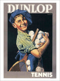 Dunlop Tennis Boy 1920s Vintage Retro Advert Poster A4 Photo Print