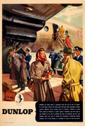 Dunlop Tire Airplane Vintage Retro Advert Poster A4 Photo Print