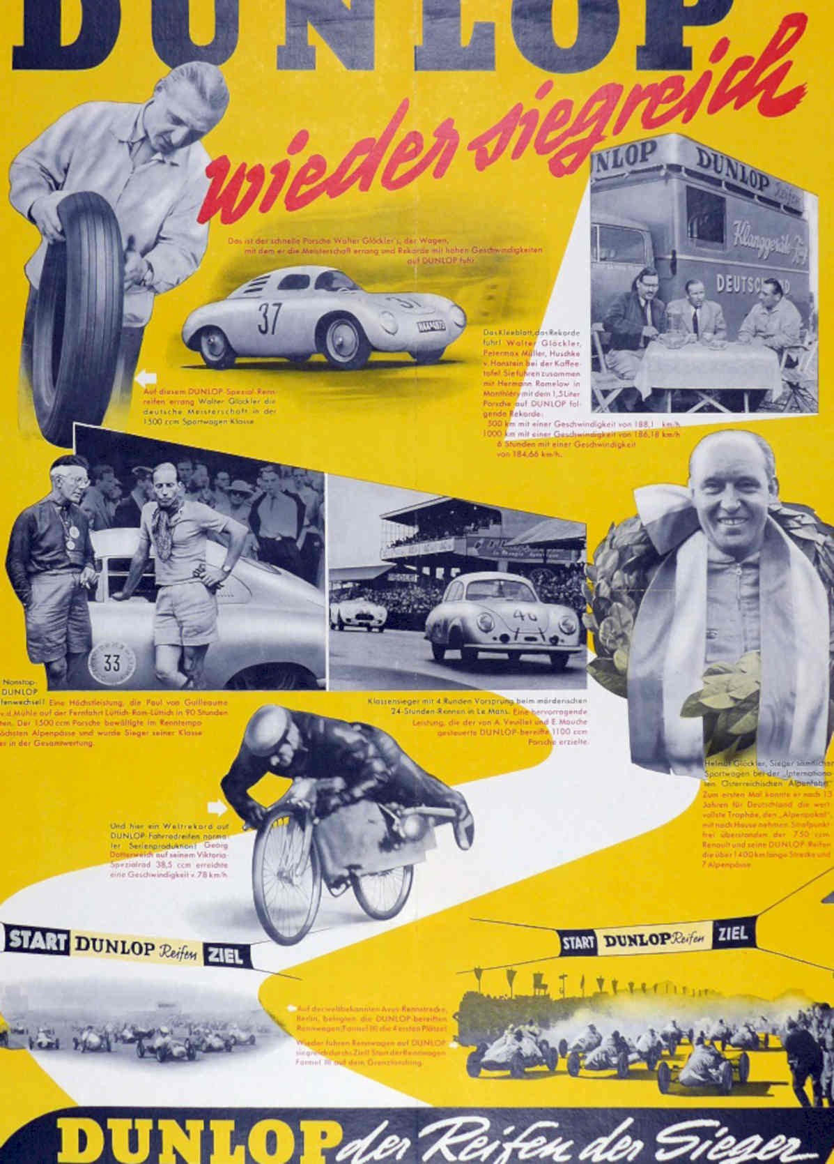 Dunlop Vintage Cars Vintage Retro Advert Poster A4 Photo Print