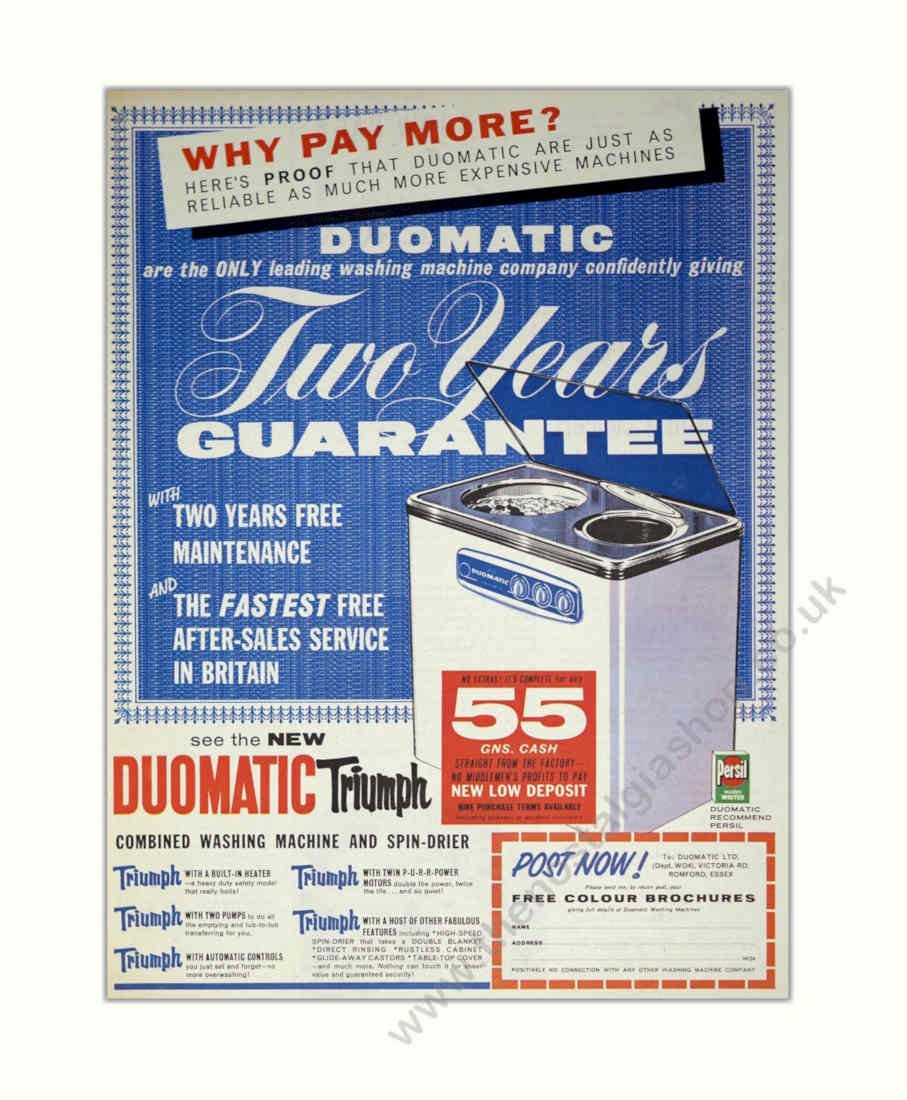 Duomatic Triumph Flyer Vintage Retro Advert Poster A4 Photo Print