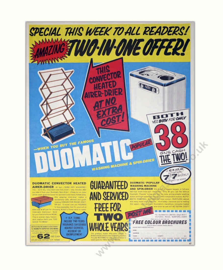Duomatic Two One Vintage Retro Advert Poster A4 Photo Print
