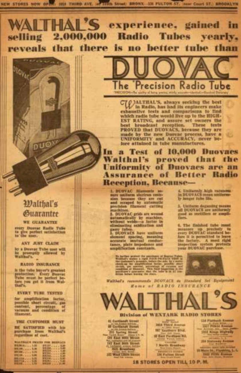 Duovac Radio Tube Vintage Retro Advert Ads A4 Photo Print