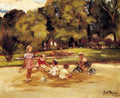Dupuy Paul Michel Children Playing In A Park A4 Photo Print