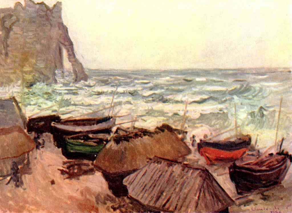 Durchbrochener Rock At Etretat Monet A4 Photo Print