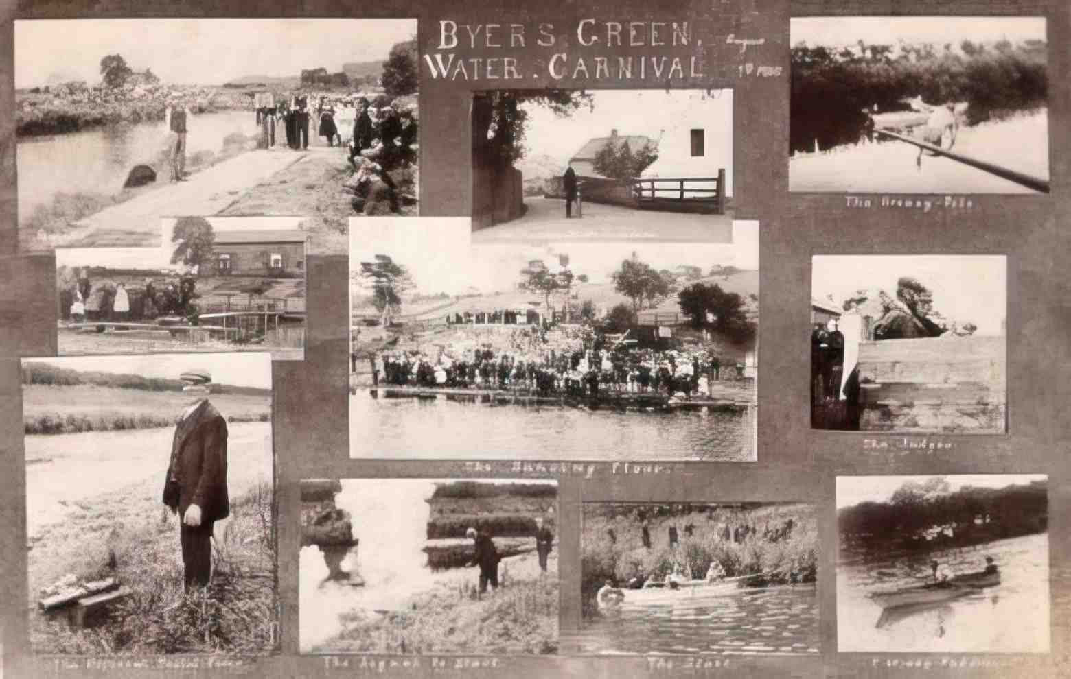 Durham Byers Green Water Carnival in 1908 Vintage A4 Photo Print