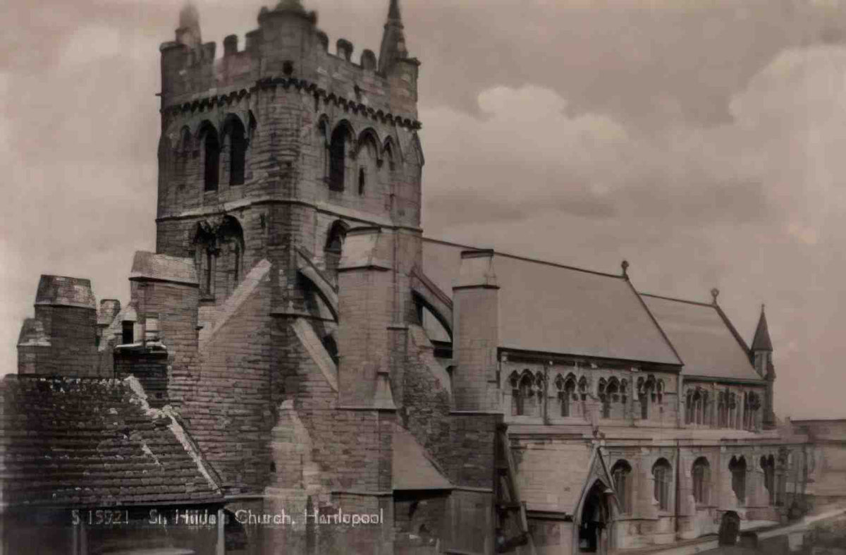 Durham Hartlepool St Hildas Church 1910s Vintage A4 Photo Print