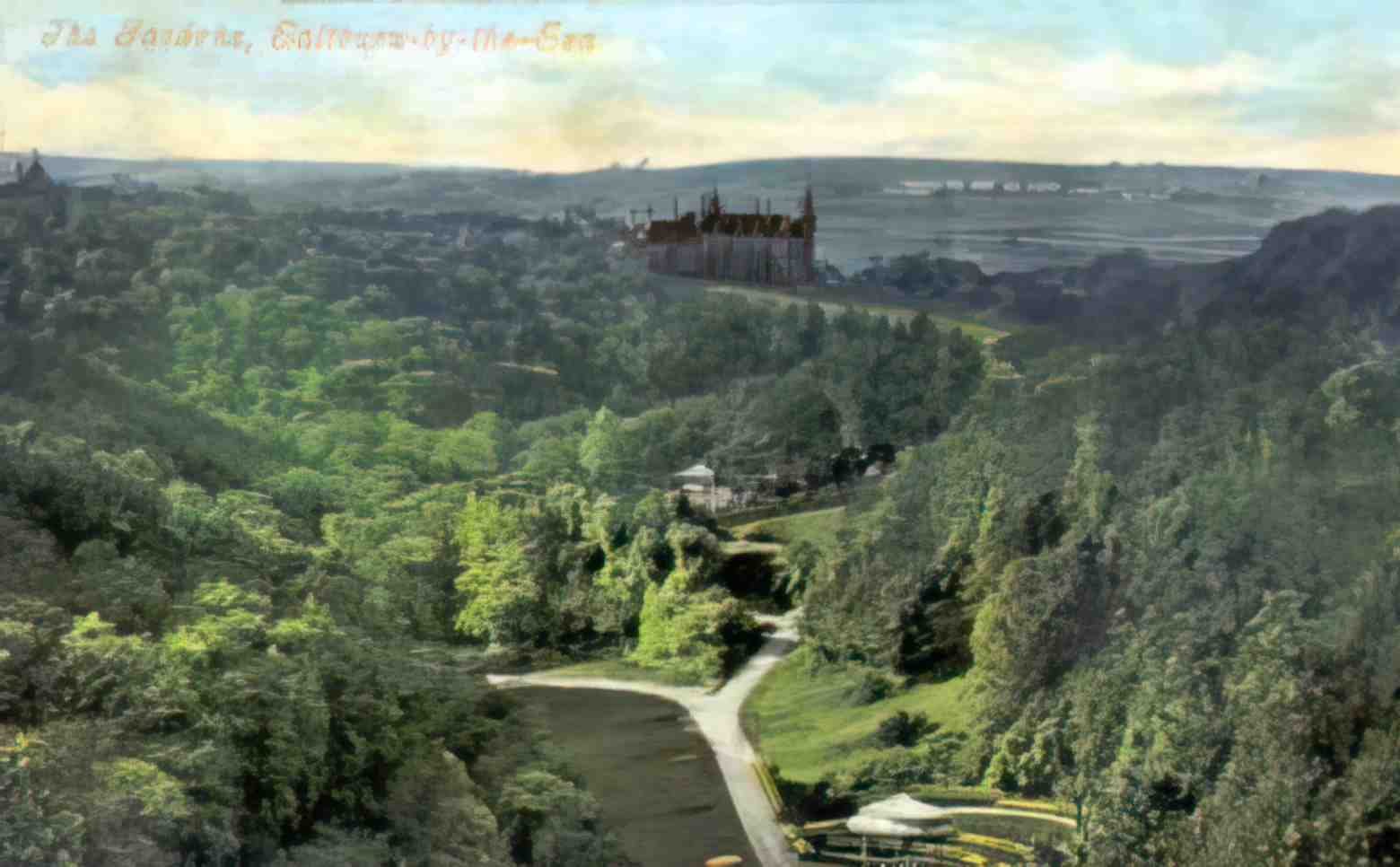 Durham Saltburn by the Sea The Gardens 1904 Vintage A4 Photo Print