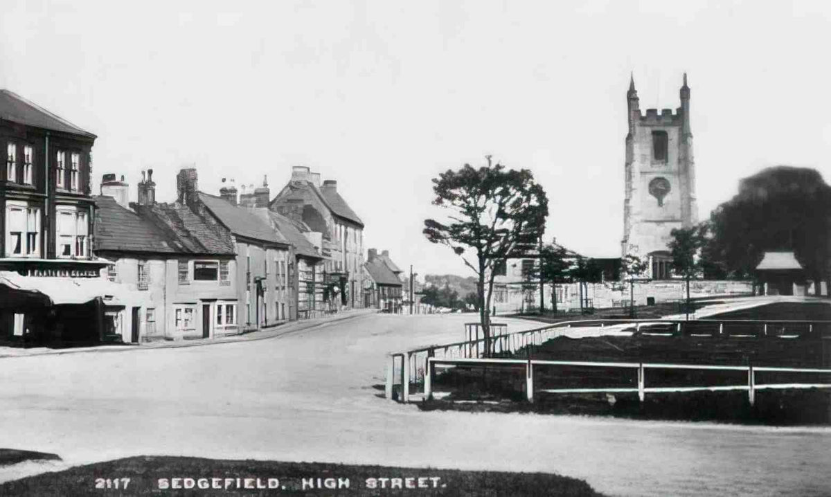 Durham Sedgefield The High Street 1910s Vintage A4 Photo Print