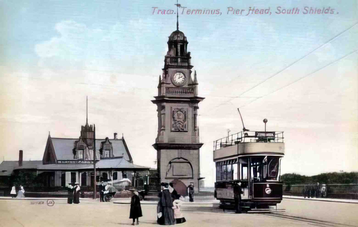 Durham South Shields Pier Head Tram Terminus Vintage A4 Photo Print