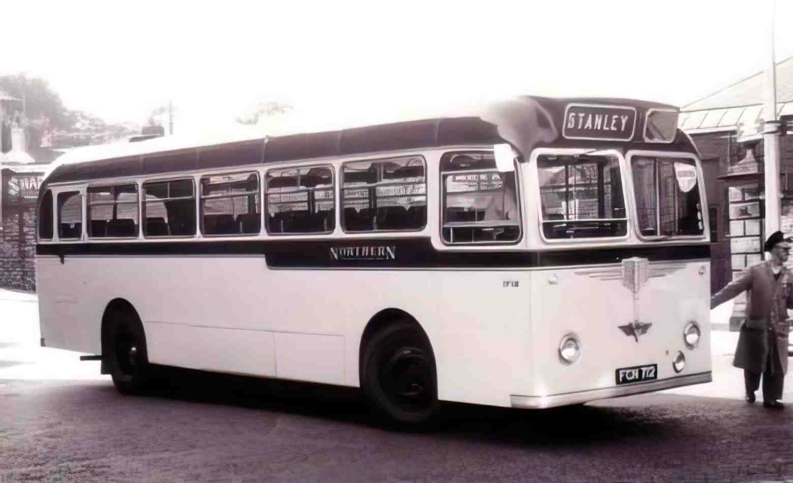 Durham Stanley Single Decker Bus 1950s Vintage A4 Photo Print