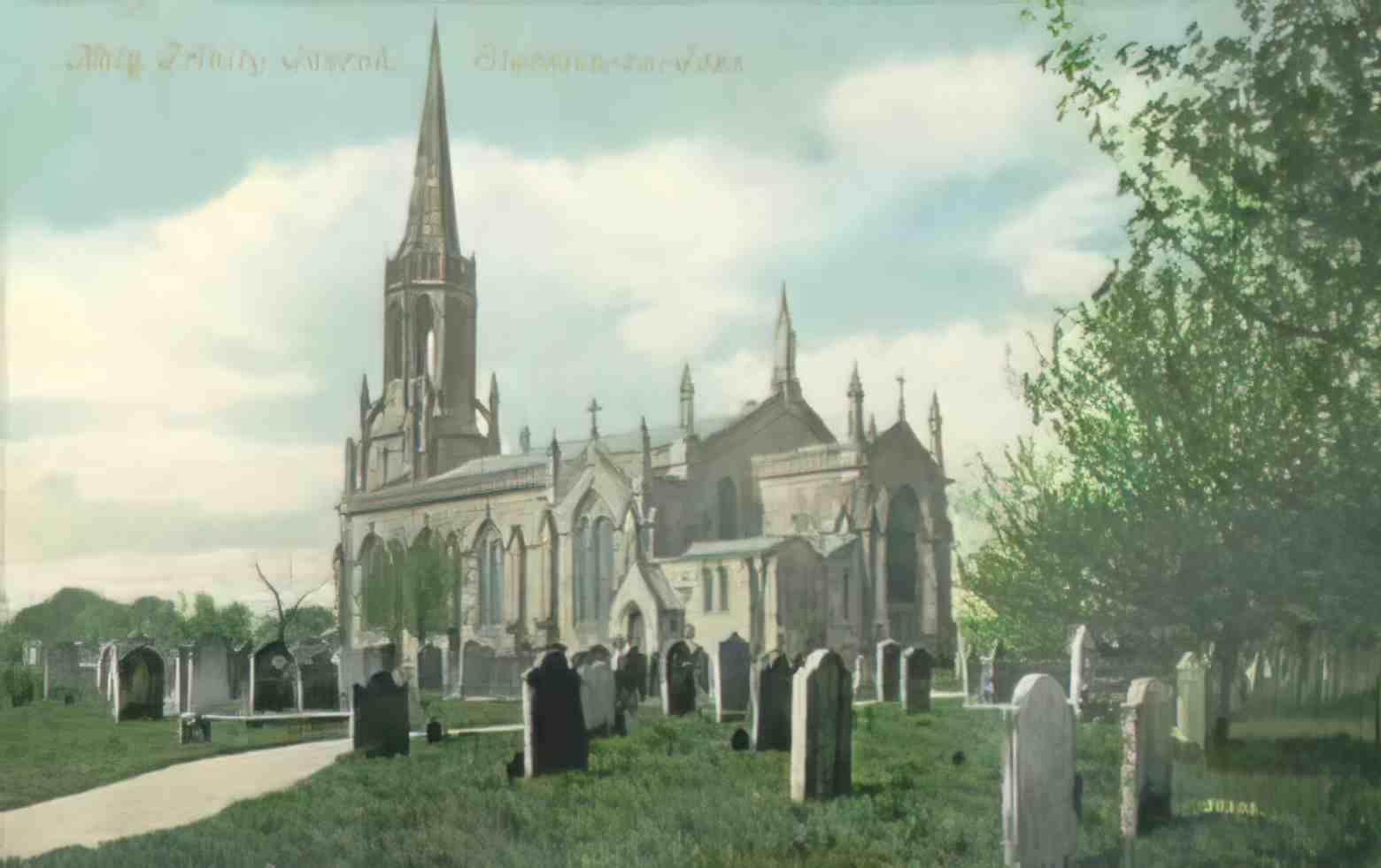 Durham Stockton on Tees Holy Trinity Church 1908 Vintage A4 Photo Print
