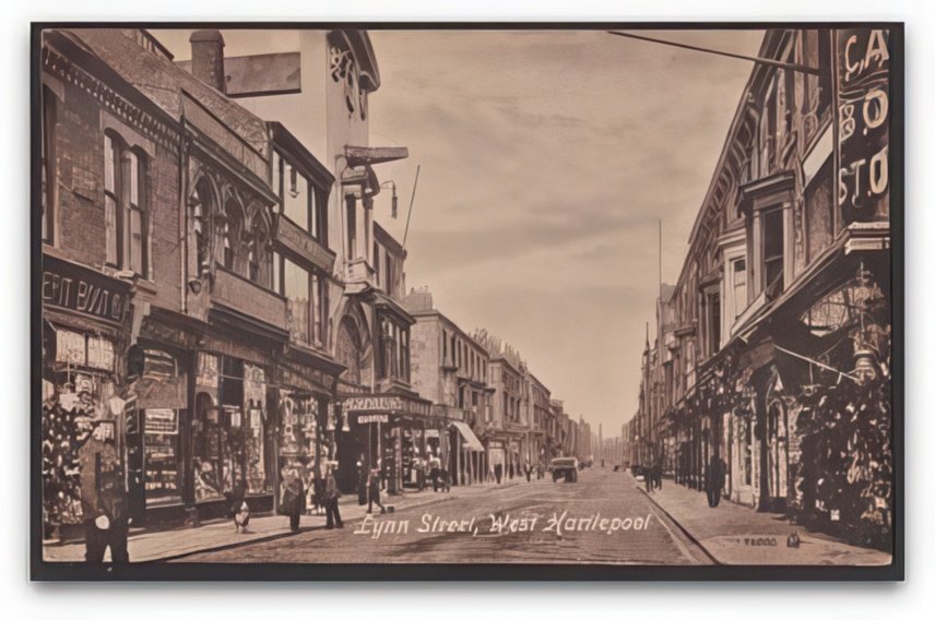 Durham West Hartlepool Lynn Street Empire Theatre & Shops Vintage A4 Photo Print