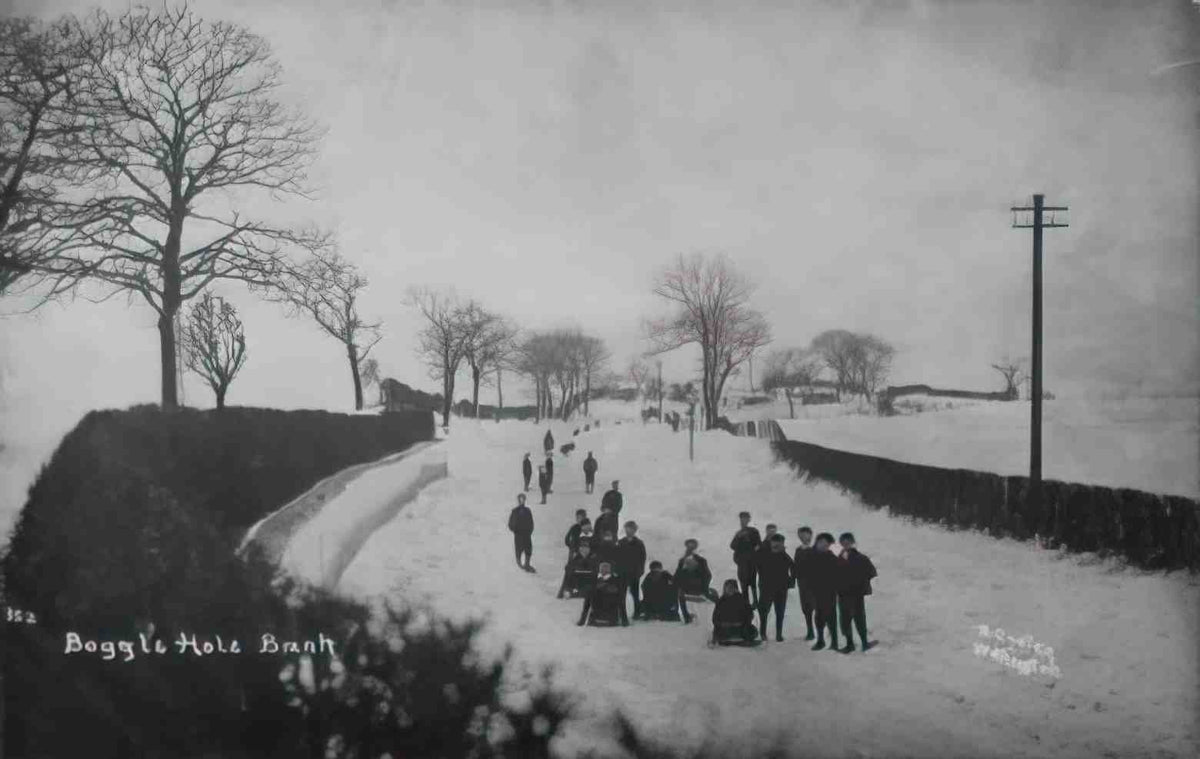 Durham Willington Boggle Hole Bank Snow Boarding Vintage A4 Photo Print