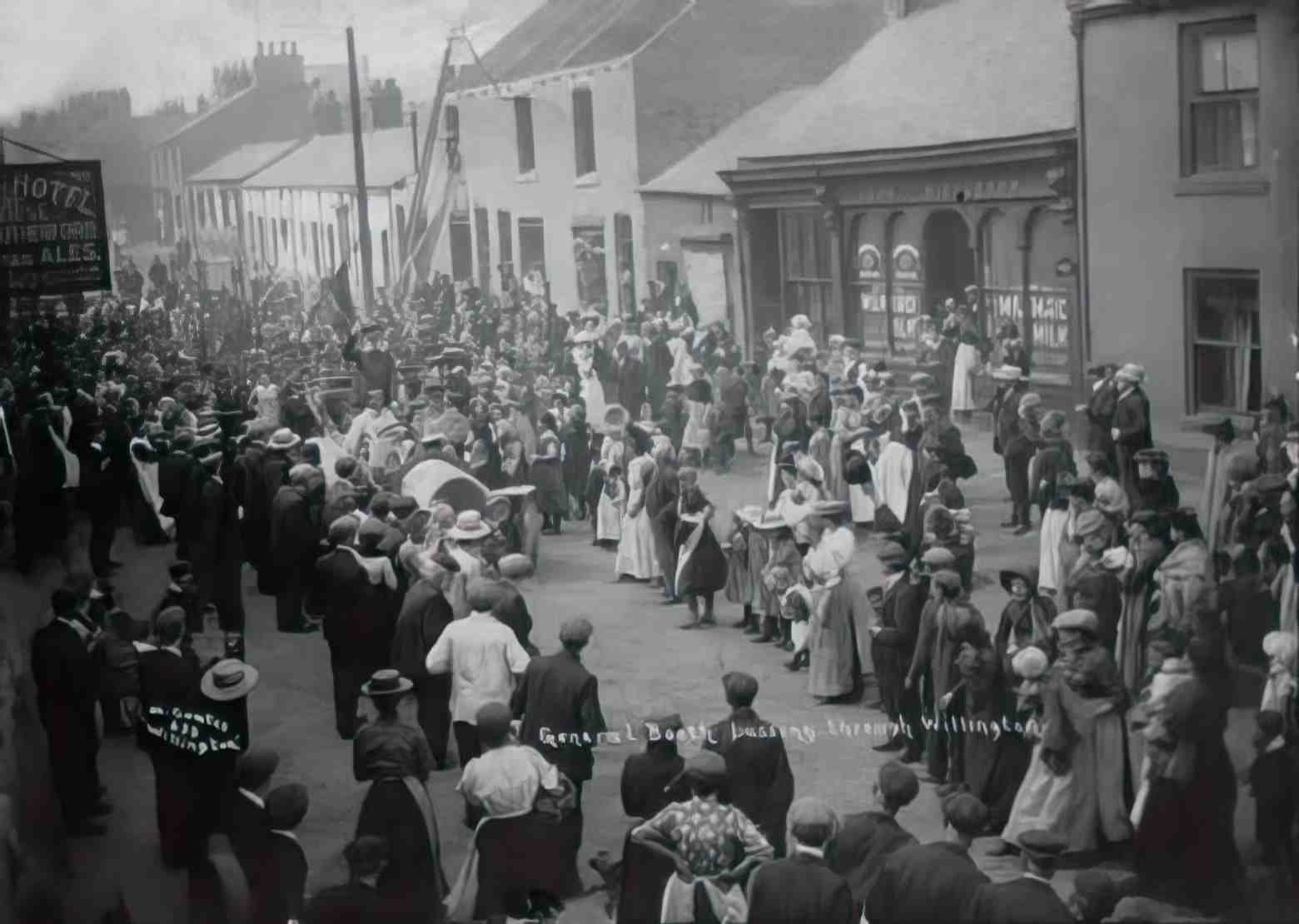 Durham Willington General Booth passing through Vintage A4 Photo Print