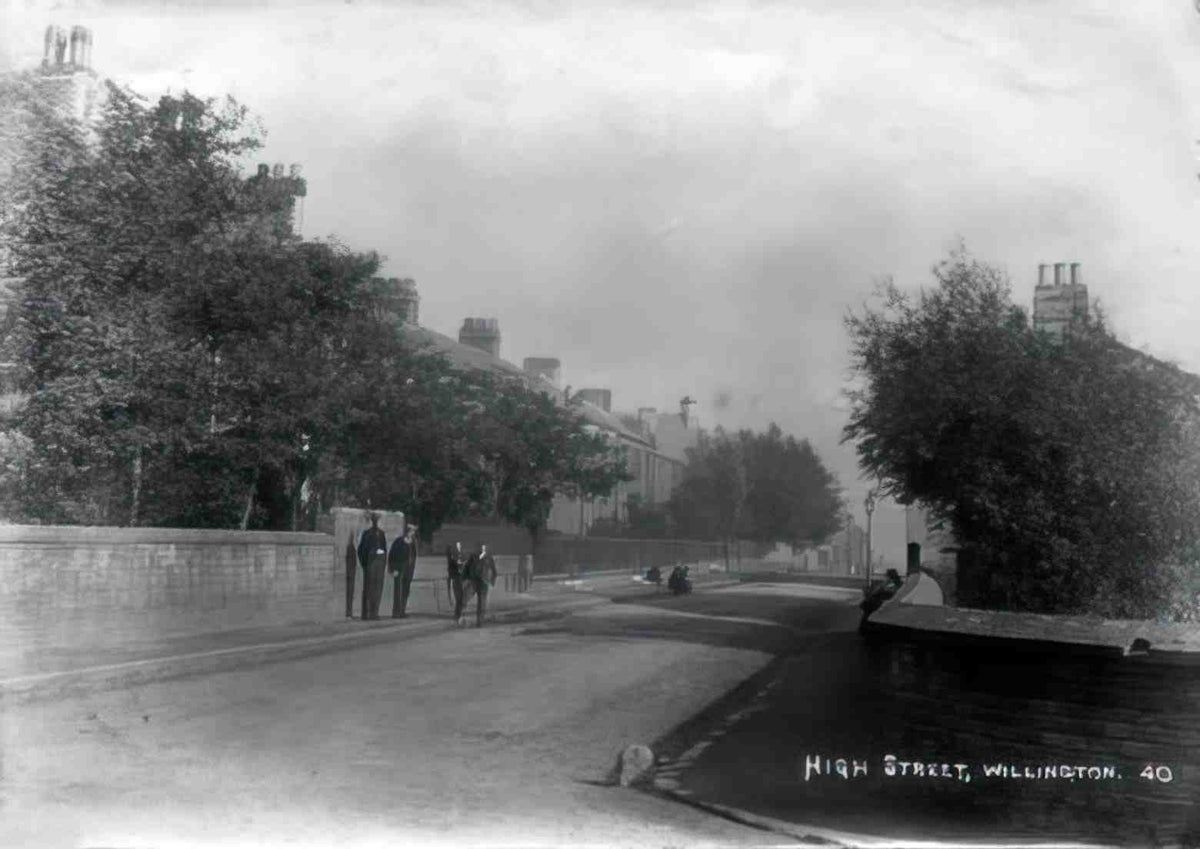 Durham Willington High Street and people Vintage A4 Photo Print