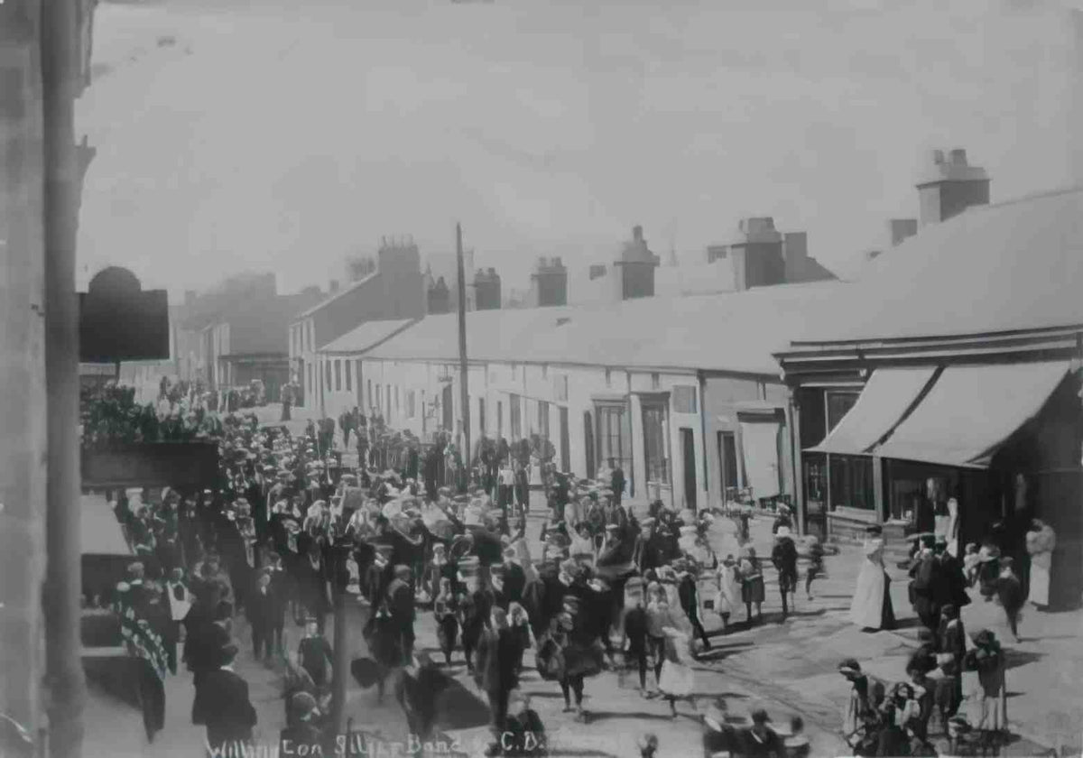 Durham Willington Silver Band and CB Parade Vintage A4 Photo Print
