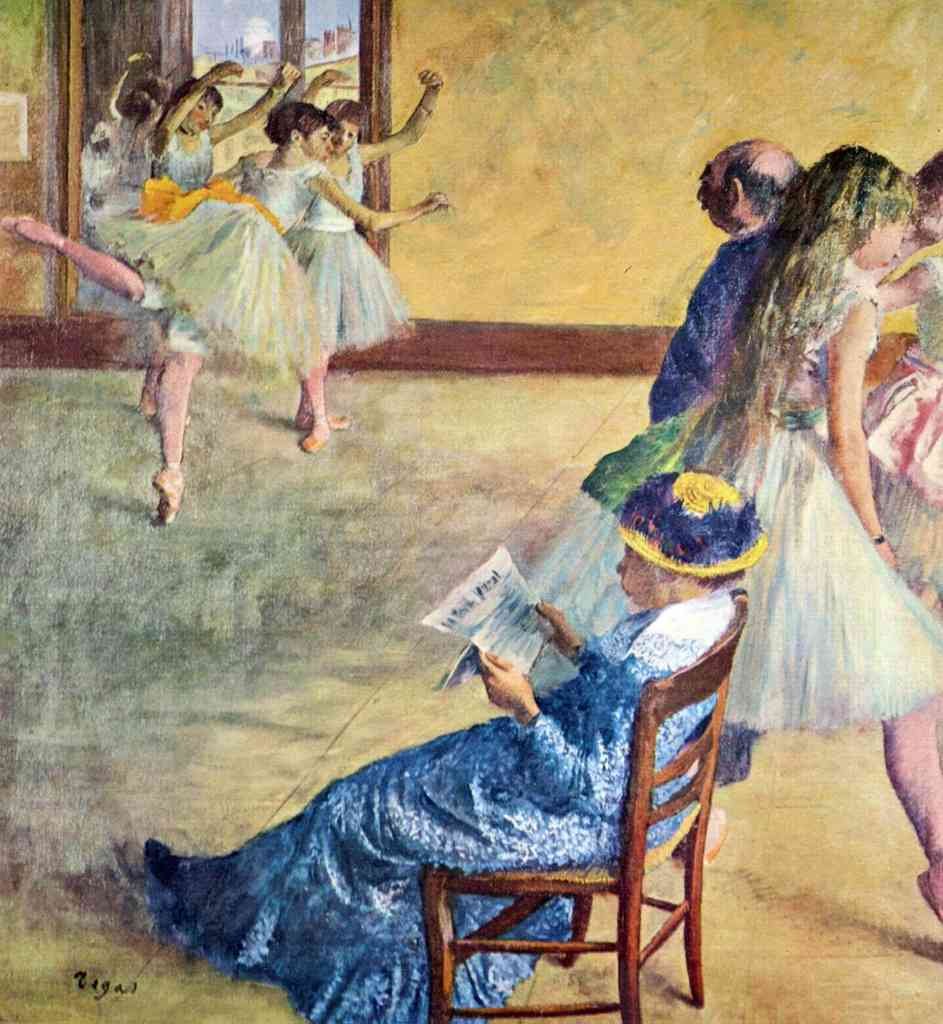During The Dance Lessons Madame Cardinal  Degas A4 Photo Print