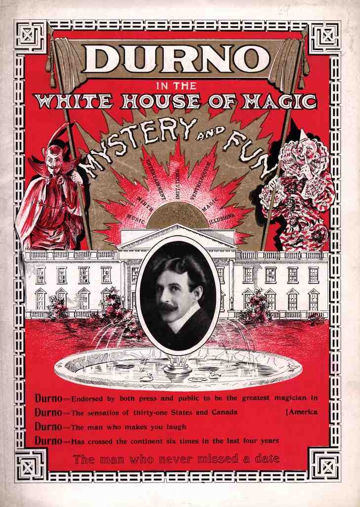 Durno 3 Magic Magician Vintage A4 Photo Print