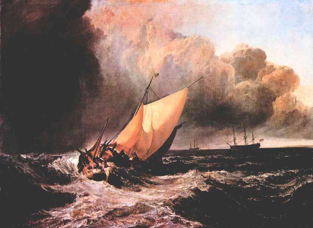 Dutch Boats In A Squall Joseph Mallord Turner A4 Photo Print