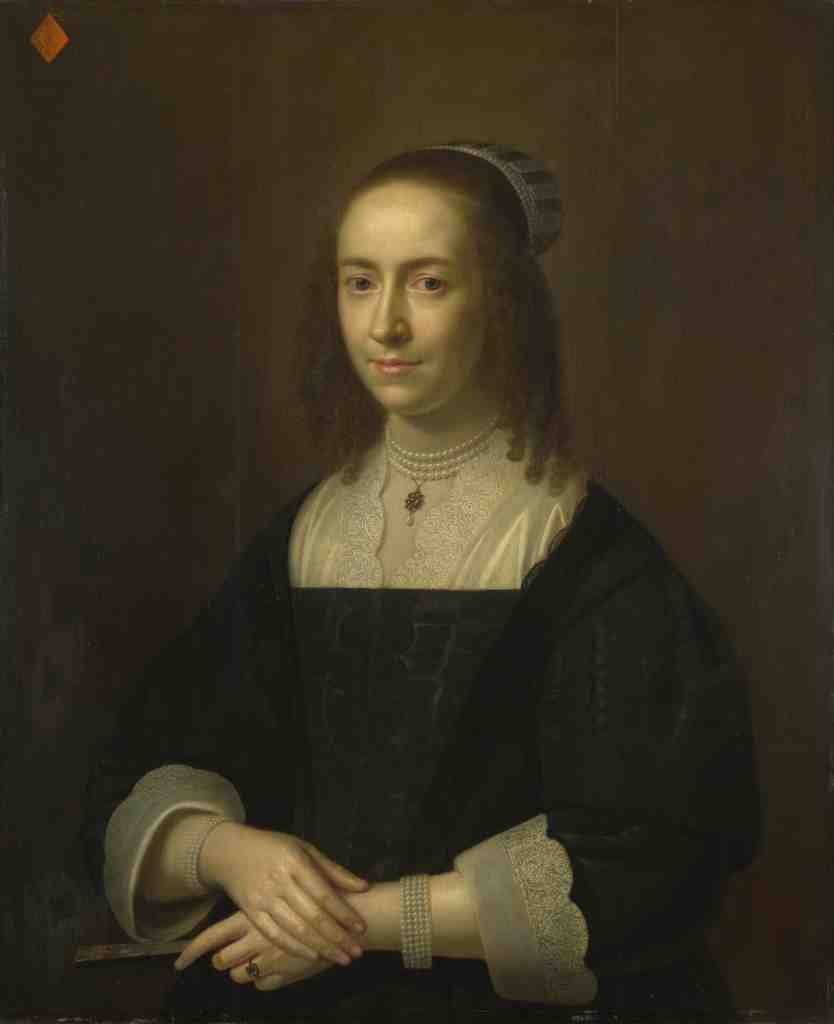 Dutch Portrait of a Lady with a Fan A4 Photo Print